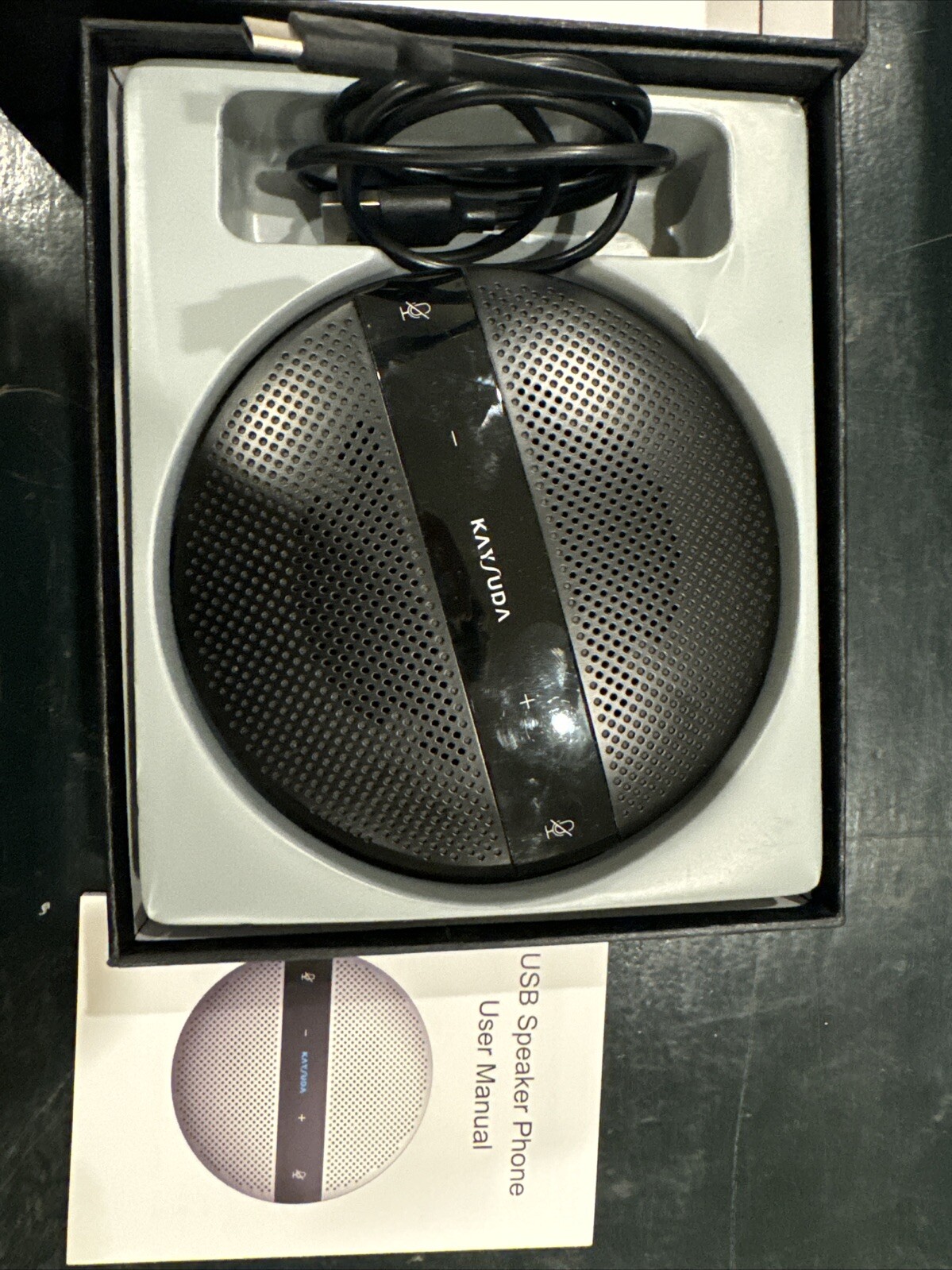 Kaysuda Speaker Phone SP300U Echo Cancellation for Teams, Zoom, VoIP Calls 