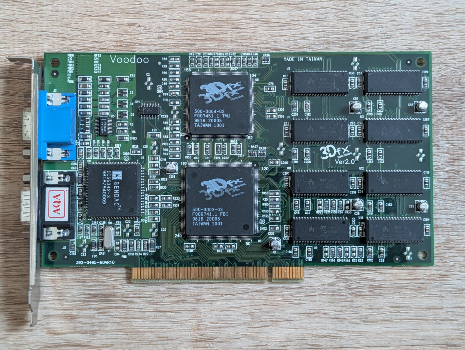 🕹️A-Trend Helios 3D 4MB PCI (ATC-2465) - 3dfx Voodoo Graphics (SST-1) 🕹️