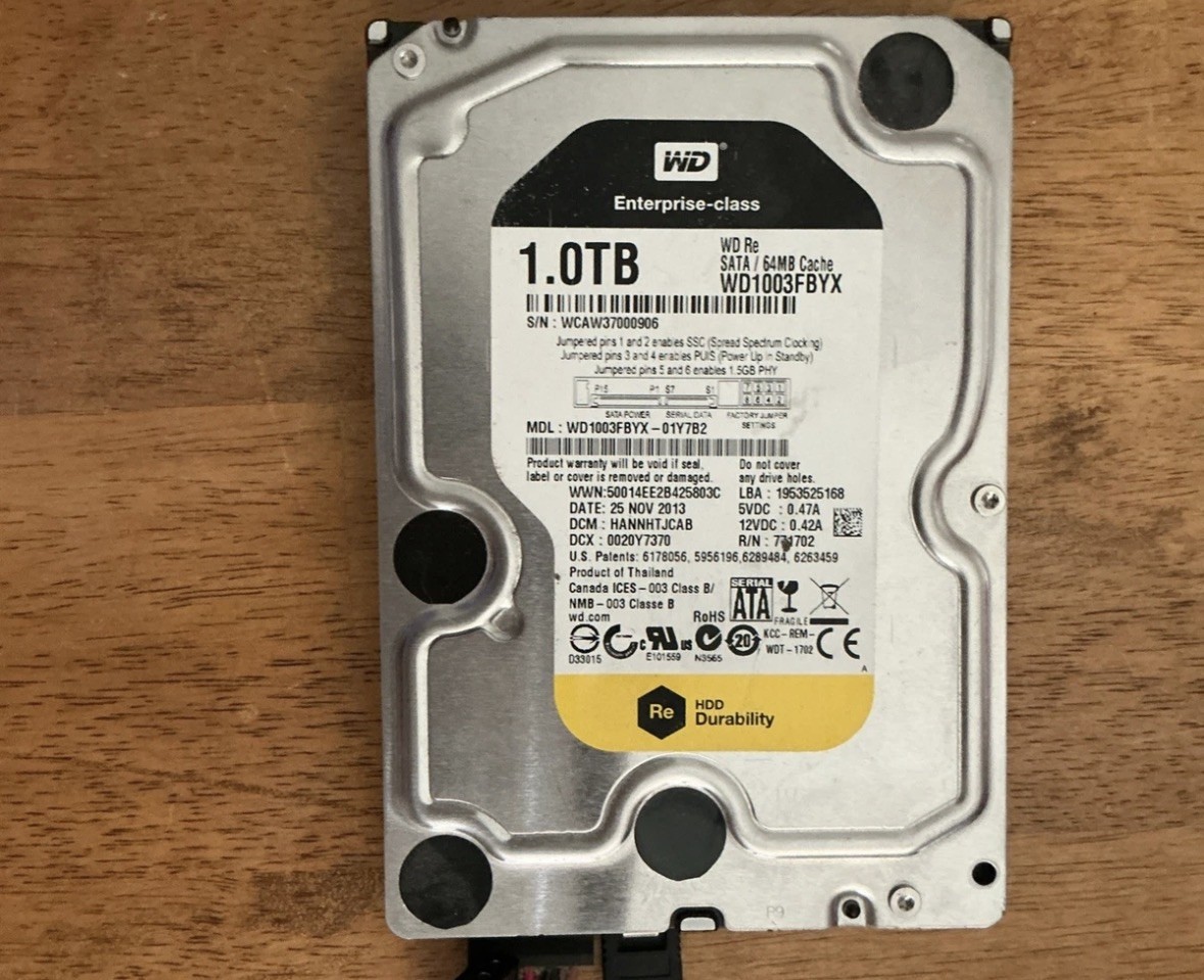 Western Digital NetApp RE4 WD1003FBYX 1 TB SATA II 3.5 in Enterprise Drive