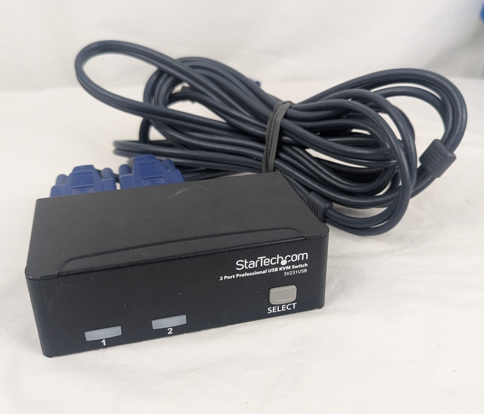StarTech 2-Port Professional USB KVM Switch SV231USB with power adapter