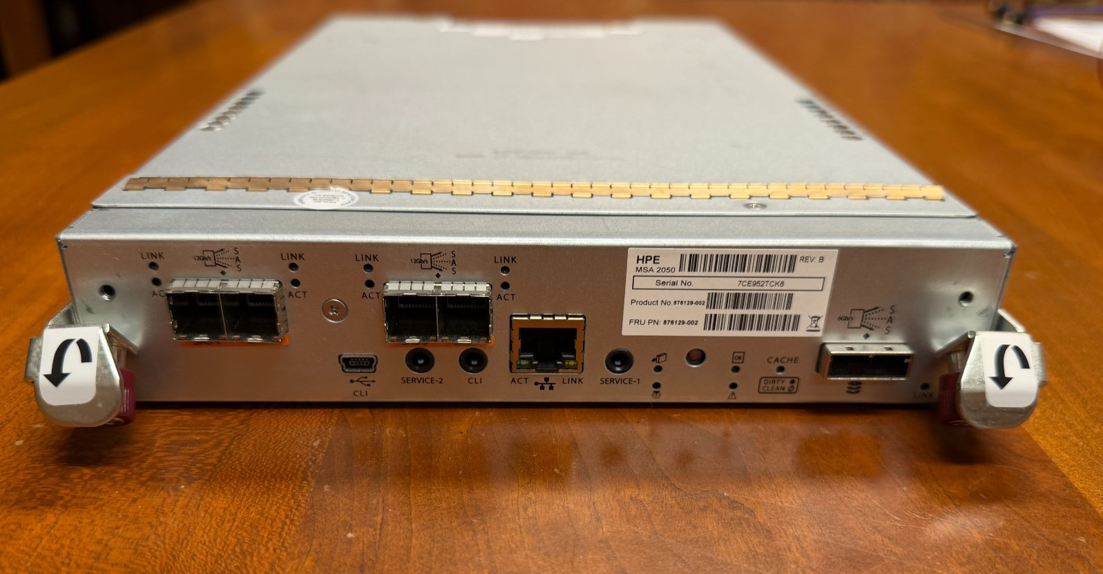 HPE MSA 2050 SAS Controller 876129-002 - CLEAN PULL