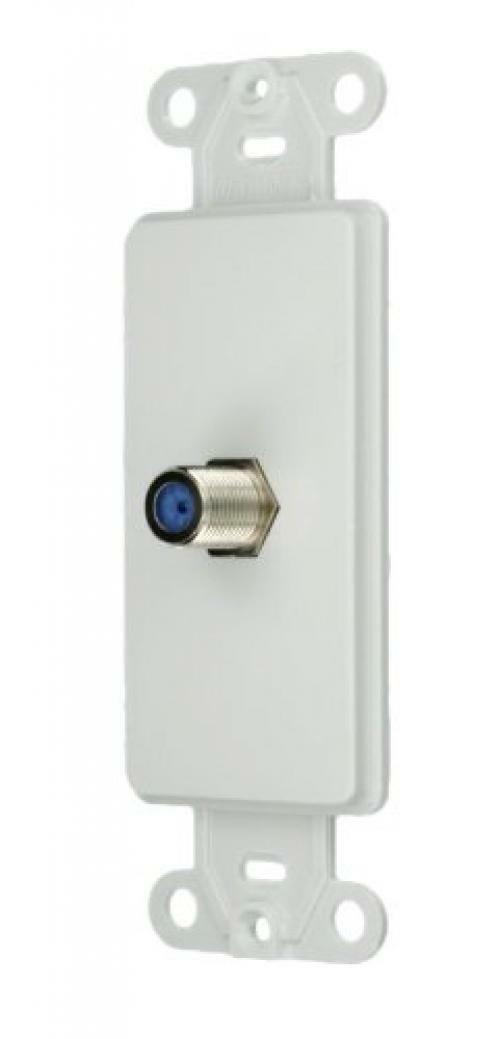 Leviton 40681-W F Connector Decora Insert, White Pack of 1, 