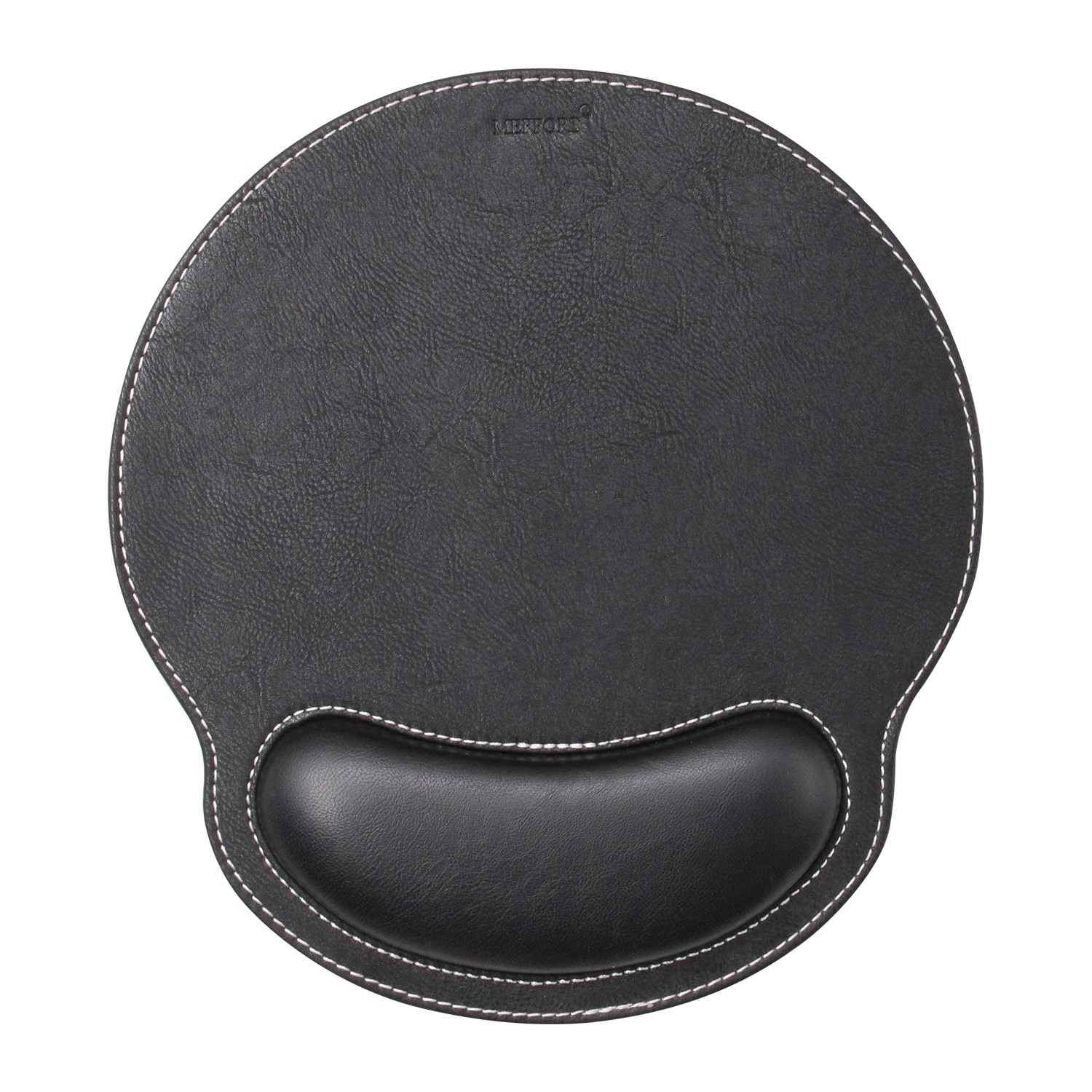 Leather Mouse Pad with Wrist Rest Support & Non-Slip Base , Durable Ergonomic 
