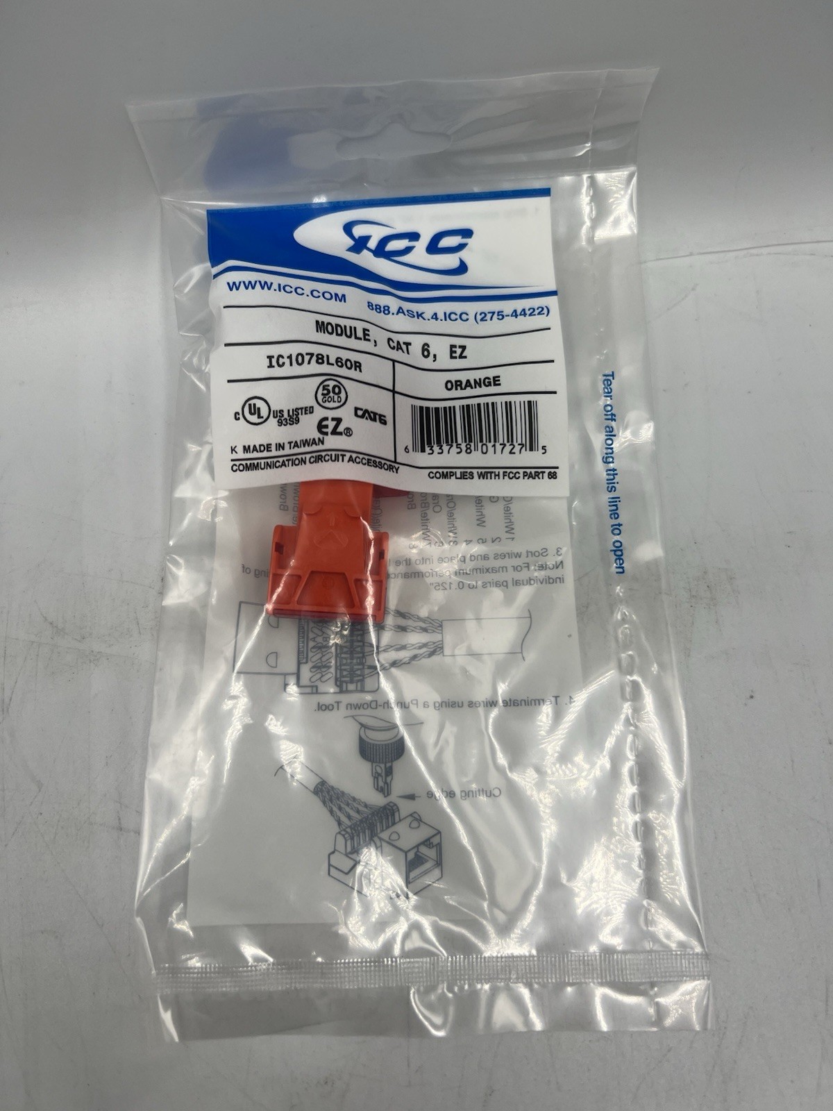 Lot of 26 New NOS ICC IC1078L60R Orange Comm Circuit Accessory