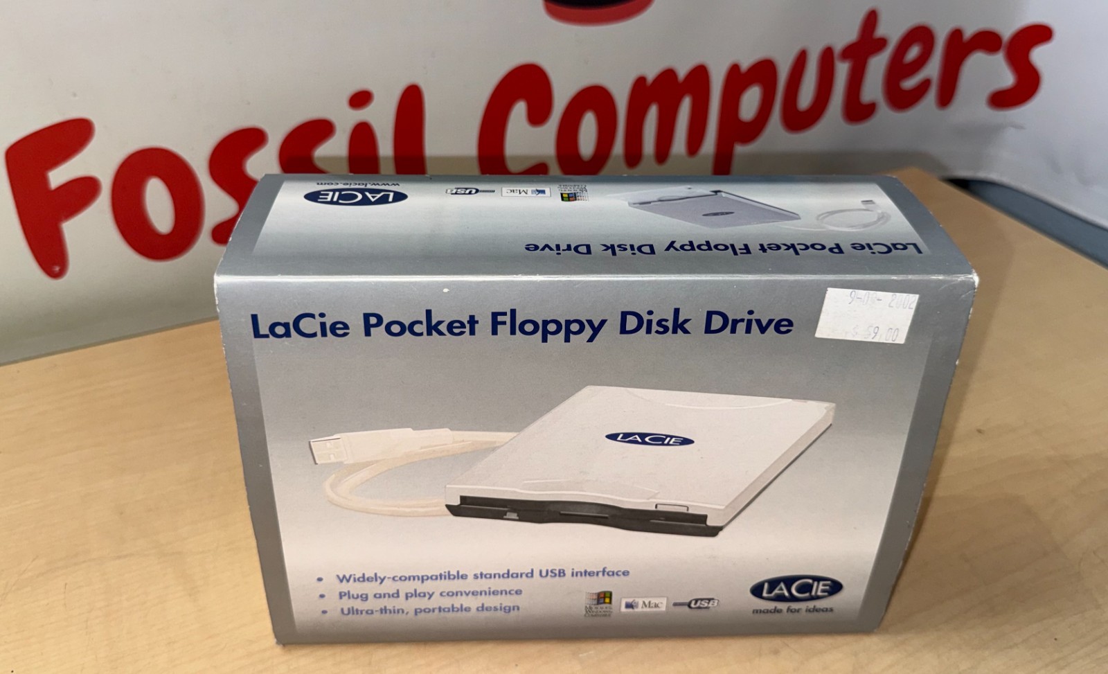 Lacie Pocket Portable External USB 1.44 MB 3.5” FDD Floppy Disk Drive FDD