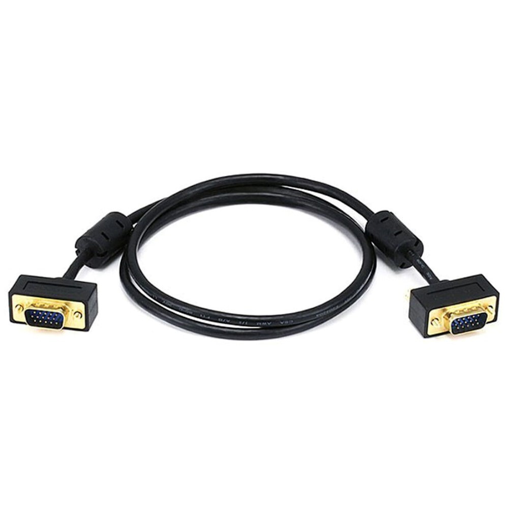 3 6 10 15 35 50FT VGA SVGA Male to Male Monitor Cable w/ Ferrites 30/32AWG Gold