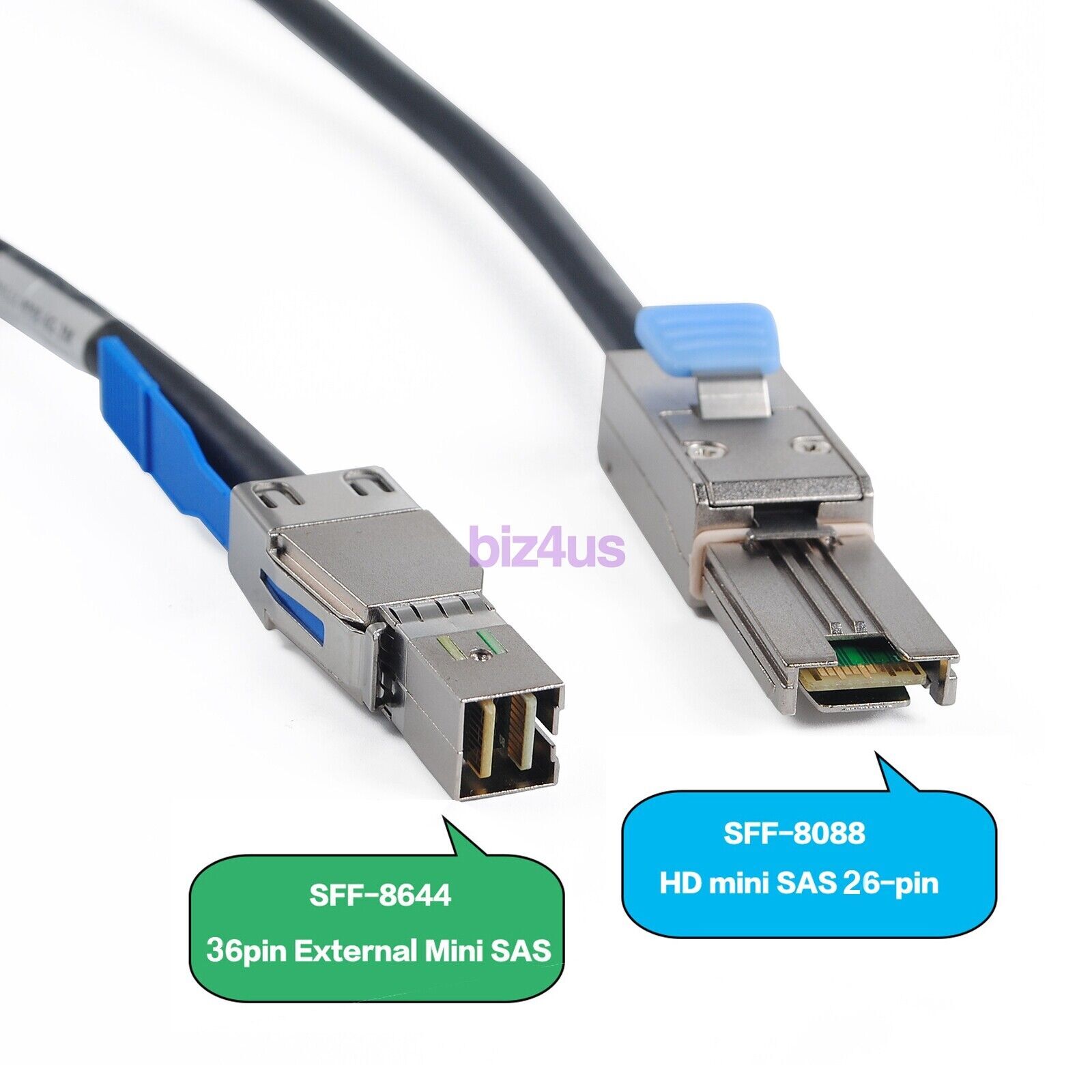 Mini SAS SFF-8644 36Pin to SFF-8088 26Pin External Mini SAS HD Cable 2M/6.6FT