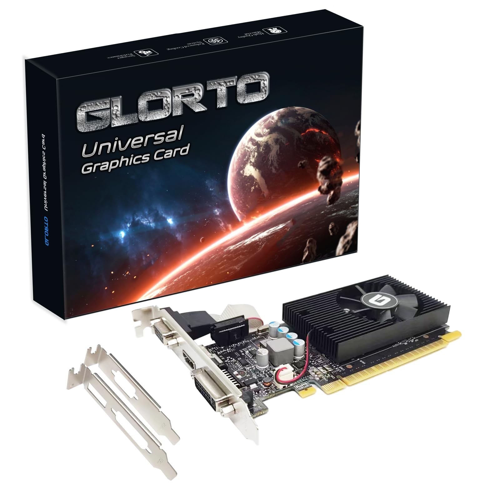 Glorto GeForce GT 730 2G GDDR5 Low Profile Graphics Card, PCI Express 2.0 x8,...