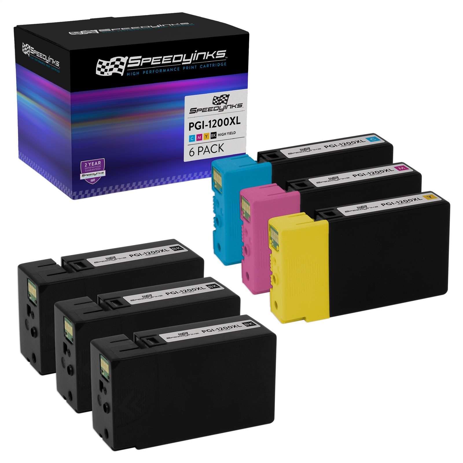 For Canon PGI-1200XL 6pk Set 9183B001 9196B001 9197B001 9198B001 MB2320 MB2020