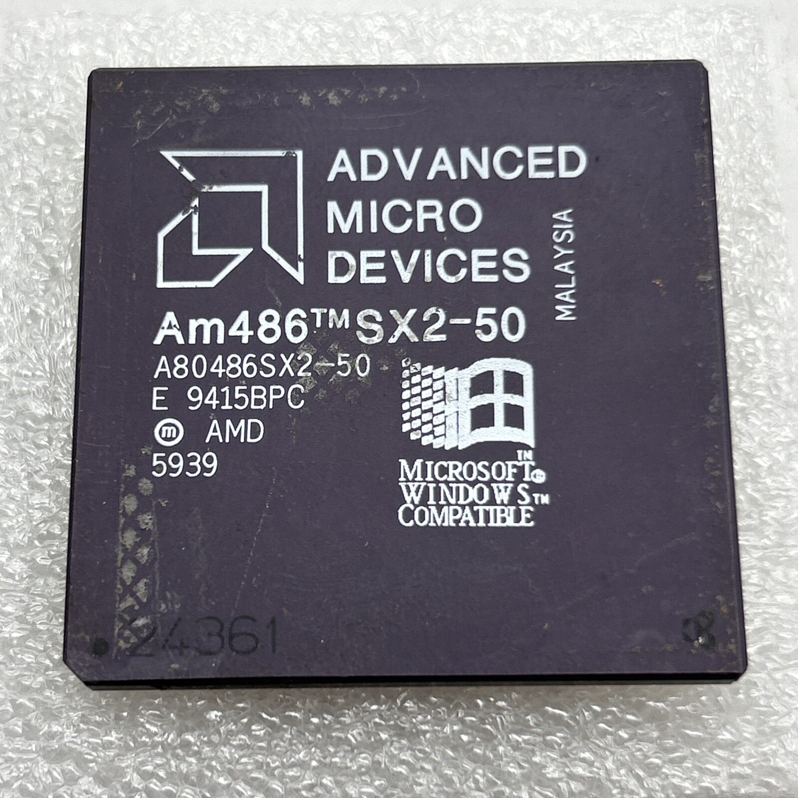 AMD 486 SX2 50 MHz CPU A80486SX2-50 Very Rare Vintage Processor AM486  9421EPY