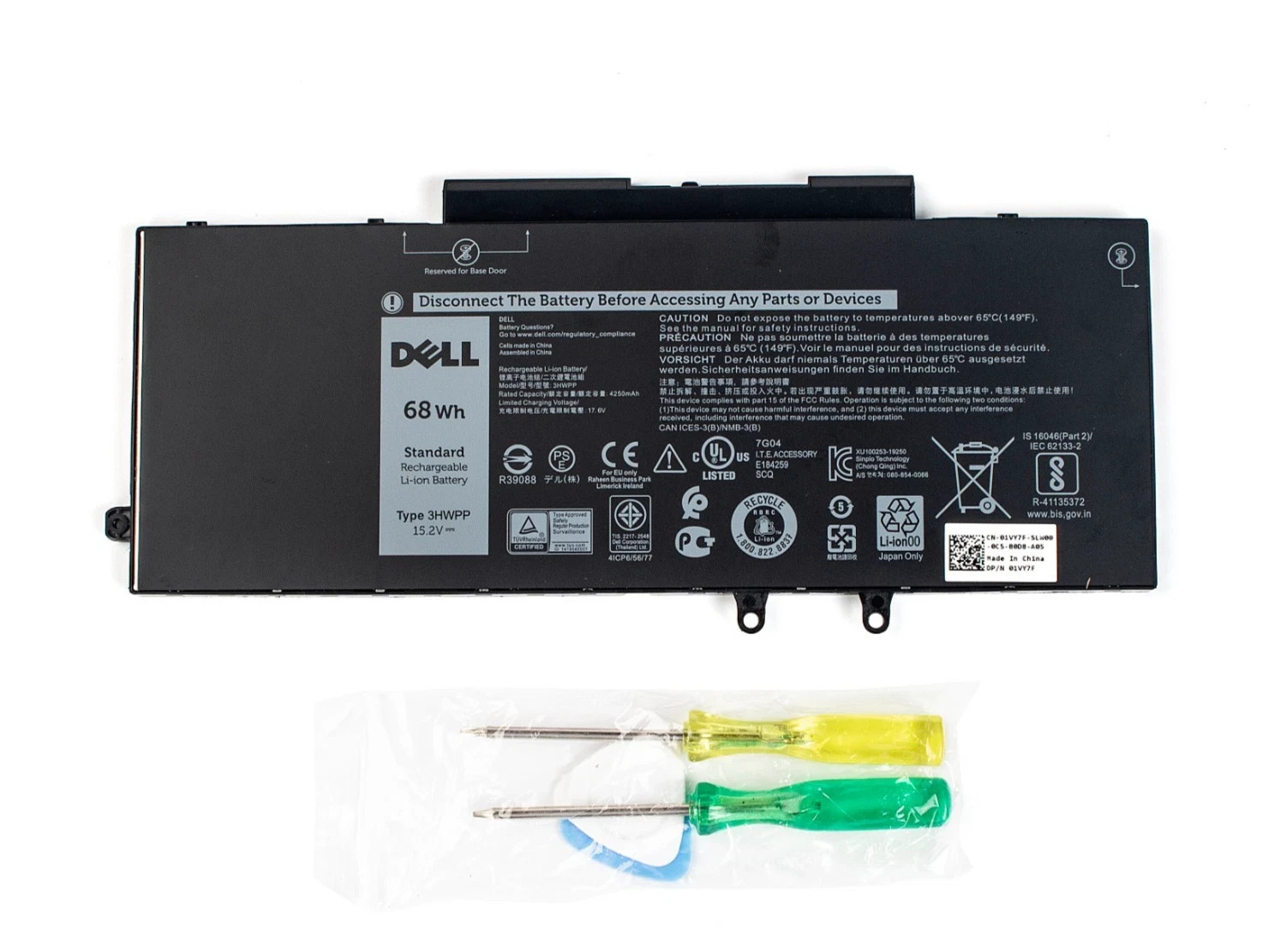 Genuine OEM Dell Battery 68Wh 15.2V 3HWPP for Dell Latitude 5401 5501 1VY7F NEW