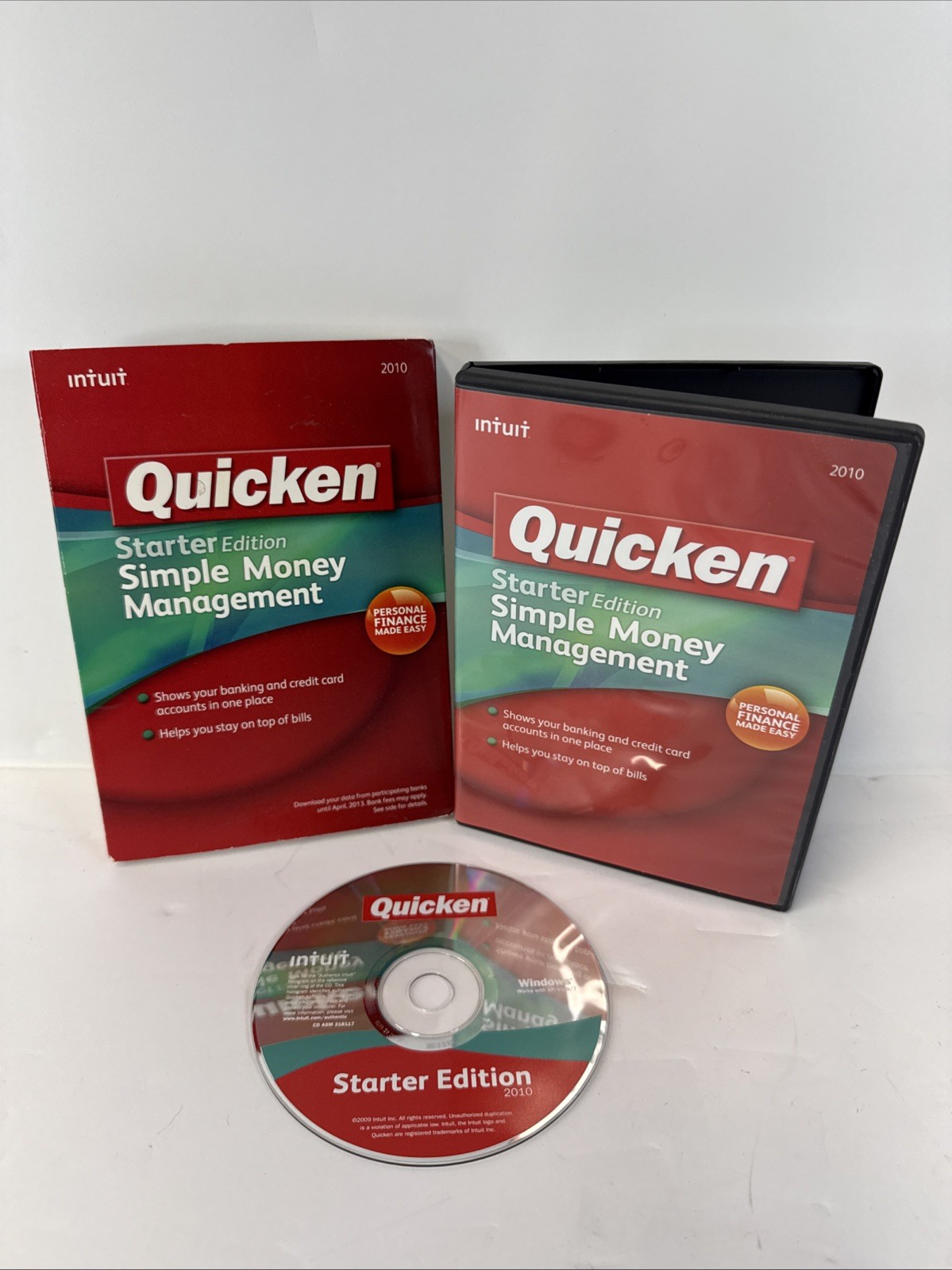 Intuit Quicken 2010 Starter Edition Software Disc for Windows XP/Vista/7 No Key
