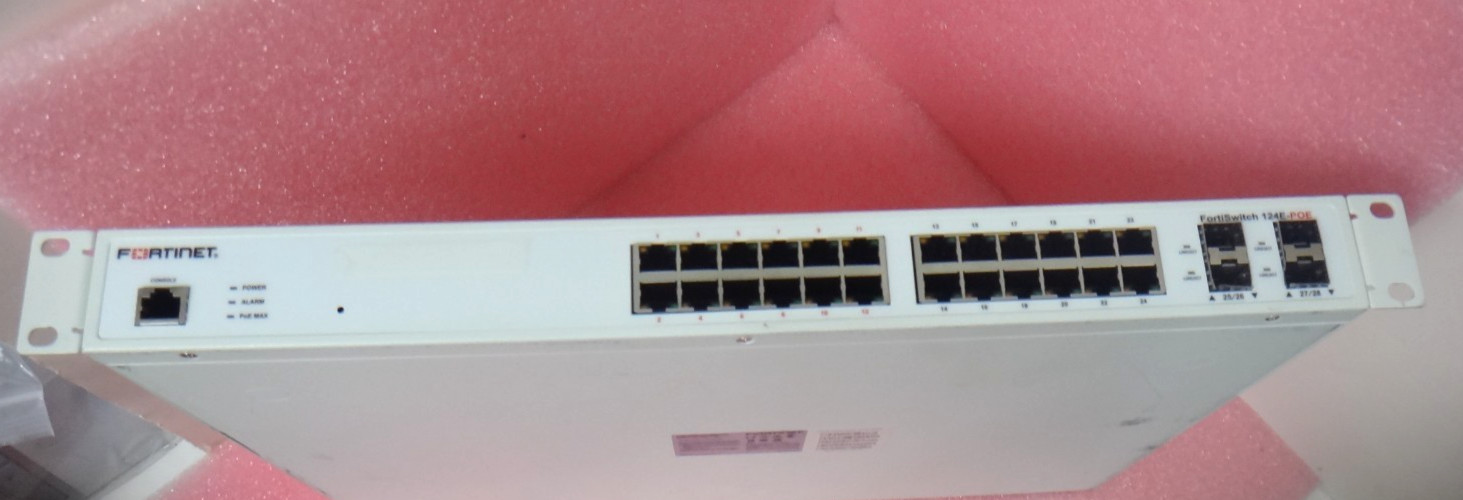 Genuine Fortinet FS-124E-POE 24-Port Gigabit PoE Switch | 24x 1GbE