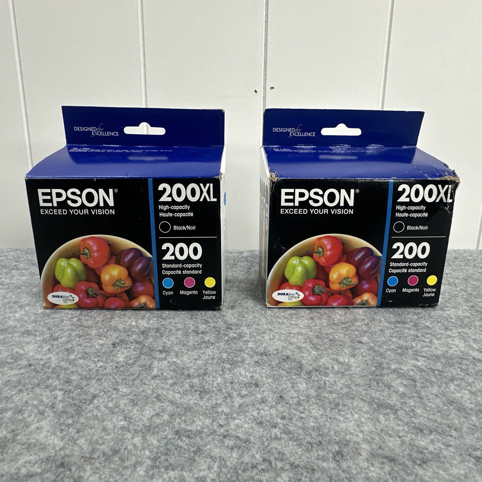 Brand New Epson 200XL Black 200 C/M/Y  (PACK OF 2) -Exp: 07/2023 & Exp: 10/2024