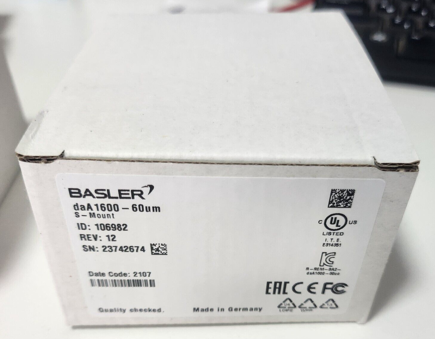 Basler daA1600-60um (S-Mount) / ID-106982 USB 3.0 camera module - NEW in Box