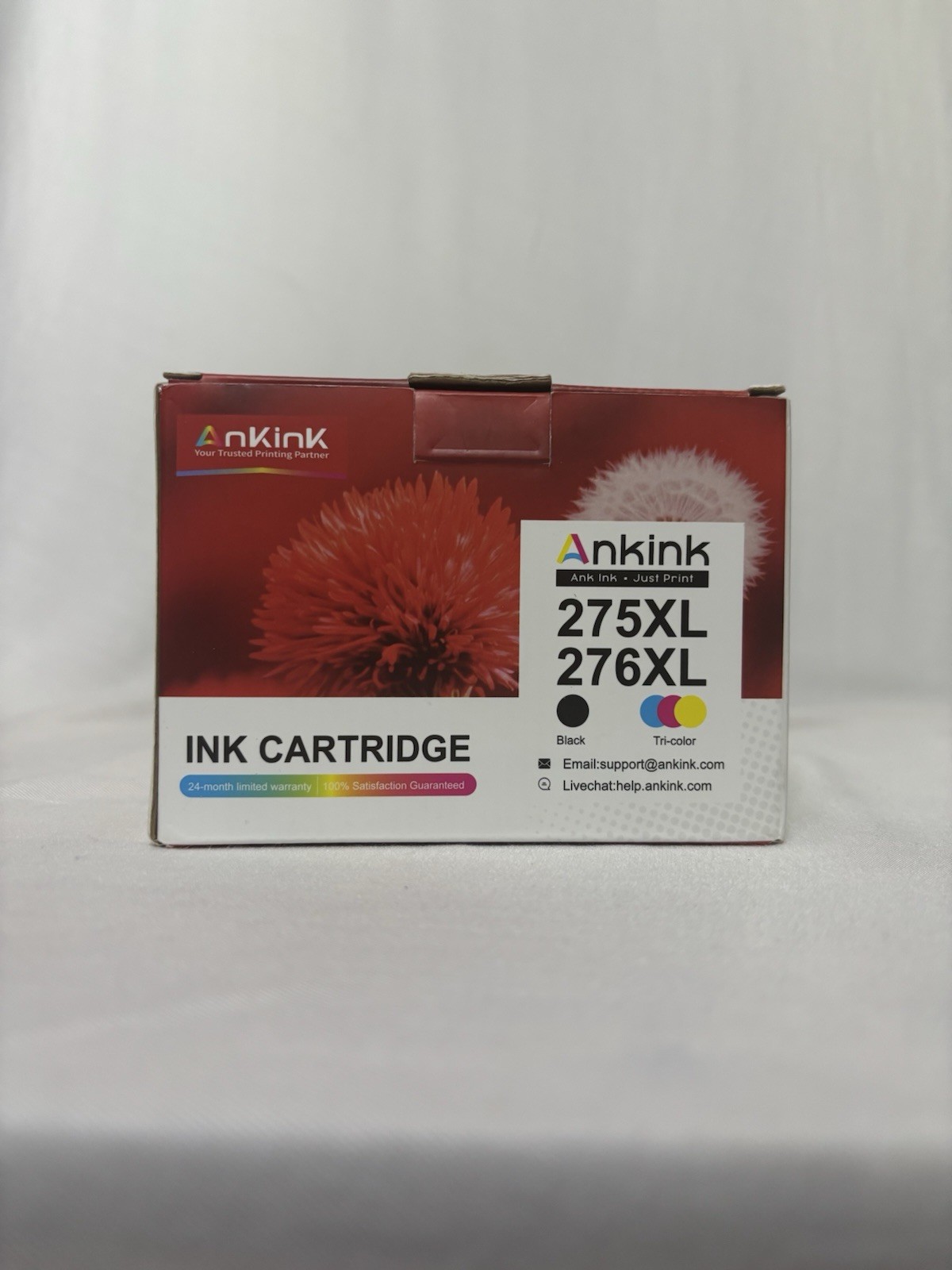 Ankink Compatible 275XL/276XL Inkjet Ink Cartridges for Canon Black/Tri