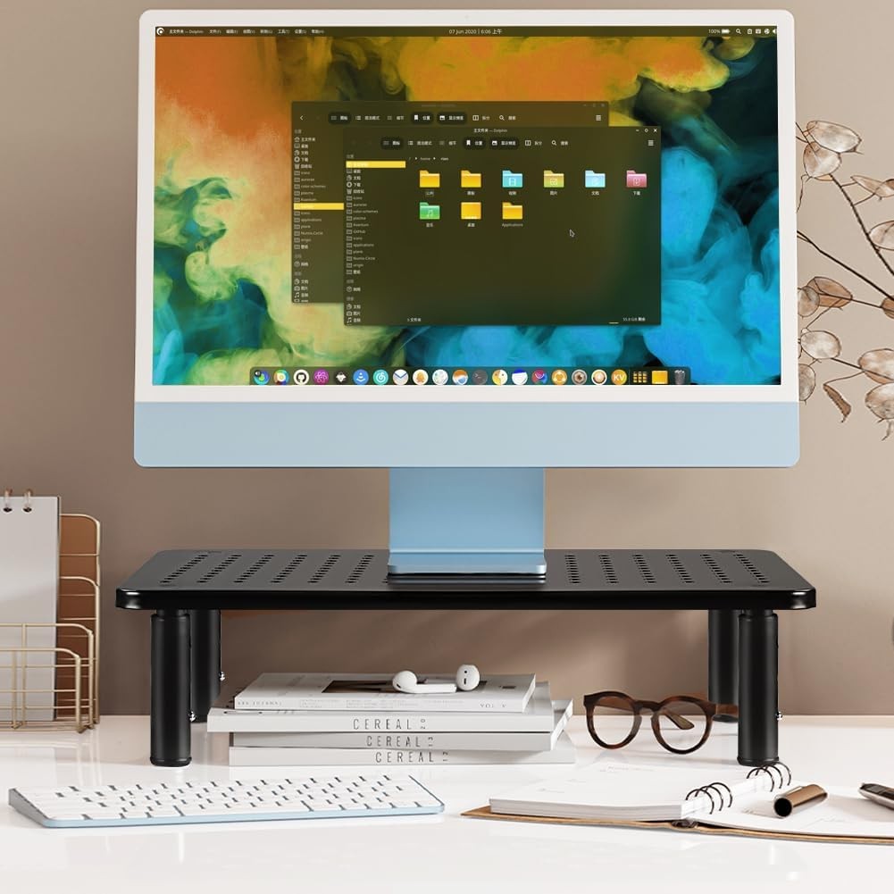 FURWOO 2 Pack Laptop Stand Desk Monitor Stand for Computer Printer Notebook 3