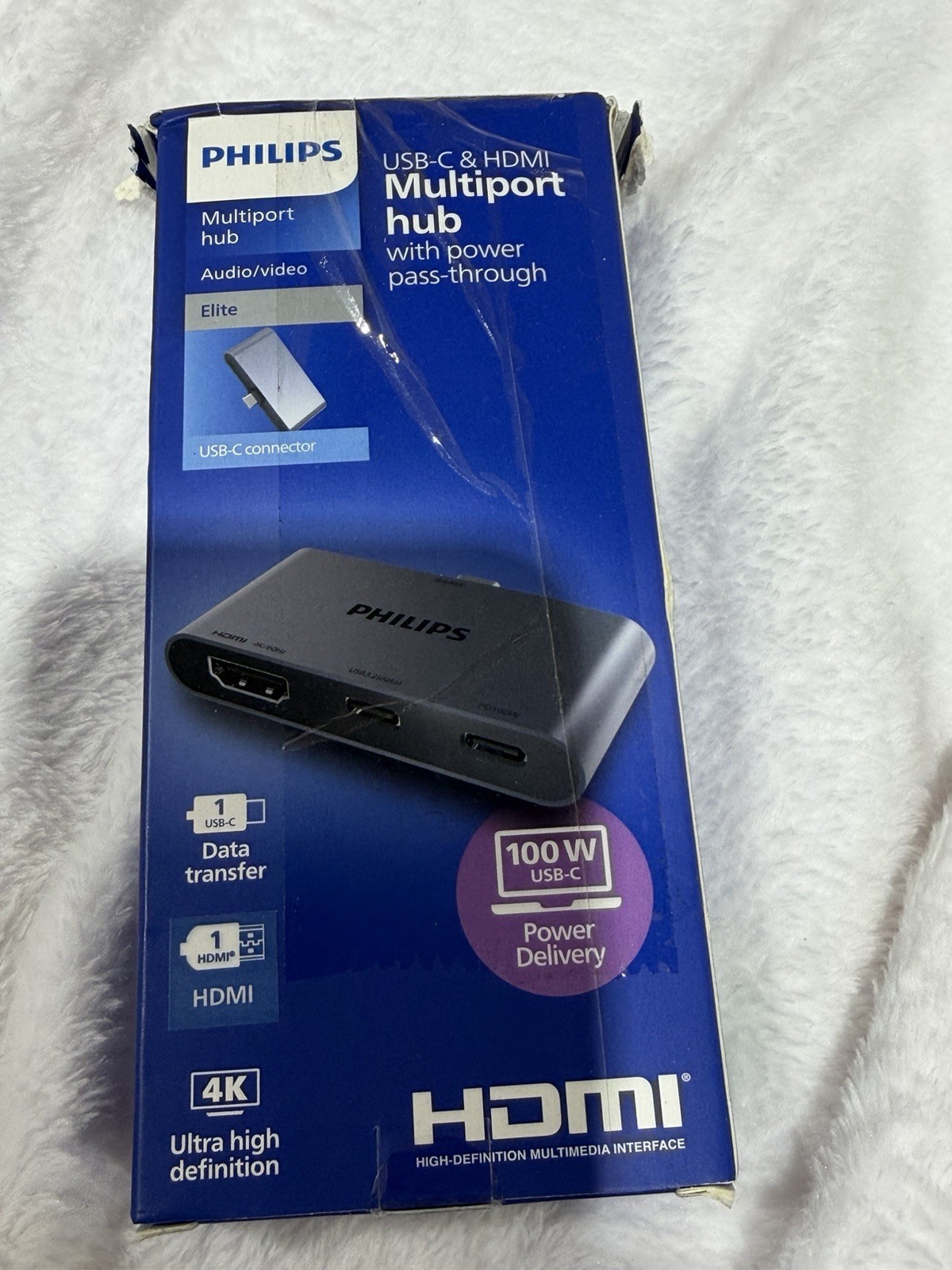 Philips USB-C Multiport Hub with 1 HDMI 1 USB-C 1 USB-C PD - NEW OPEN