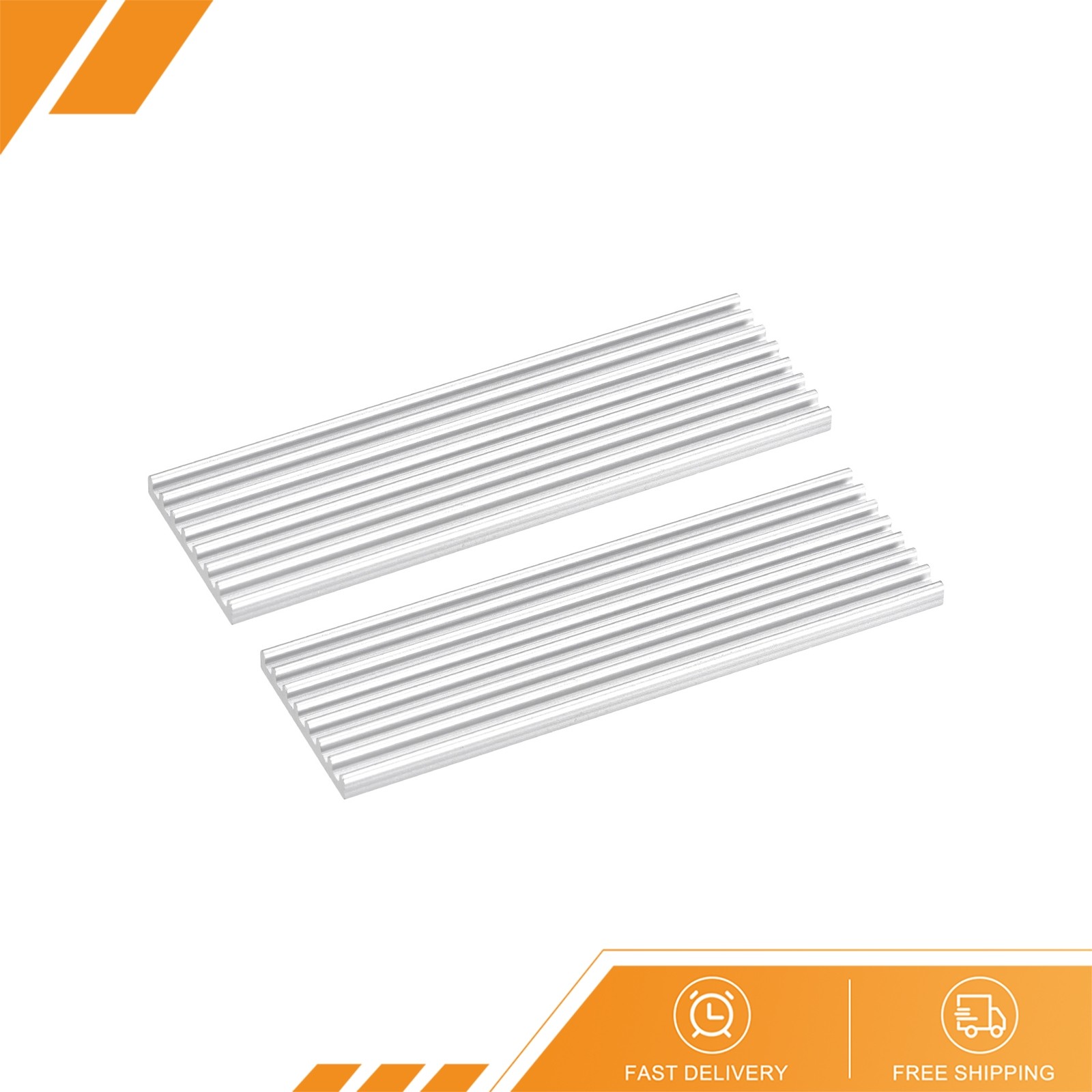 2 Pcs M.2 2280 Nvme SSD Heatsink Cooler with Thermal Pad 70x22x3mm White