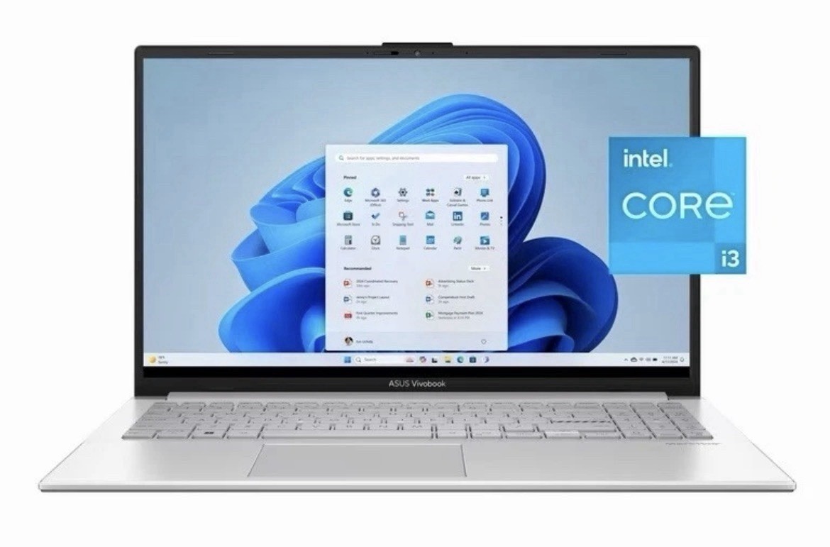 ASUS Vivobook Go 15.6” Laptop,Intel i3-N305,8GB RAM,256GB-Cool Silver-Openbox