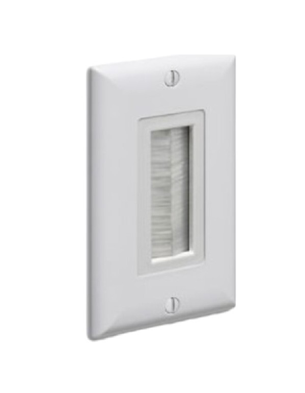 Arlington CED135WP, Brush Style Cable Entry Device, White