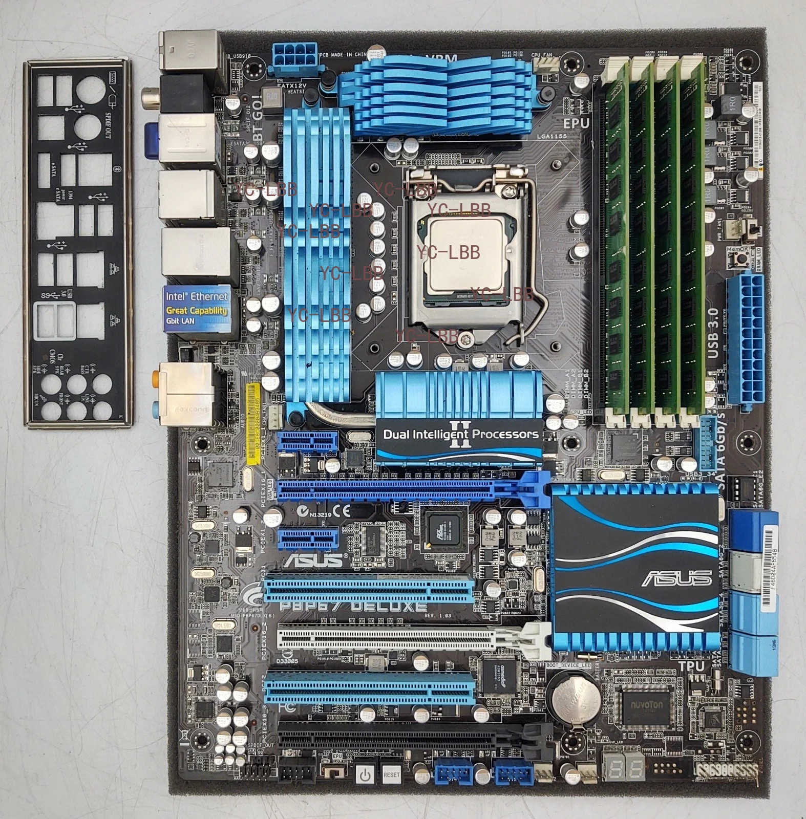 Intel Motherboard For ASUS P8P67 DELUXE LGA 1155 Intel P67 SATA 6Gb/s ATX