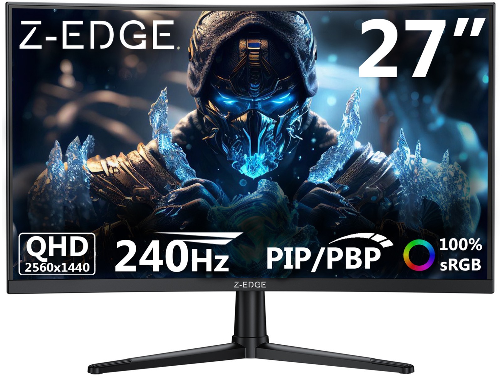 UG27PX 27" 2K 2560x1440 240Hz 1ms Curved Gaming Monitor, 1.07B Colors, 100% sRGB