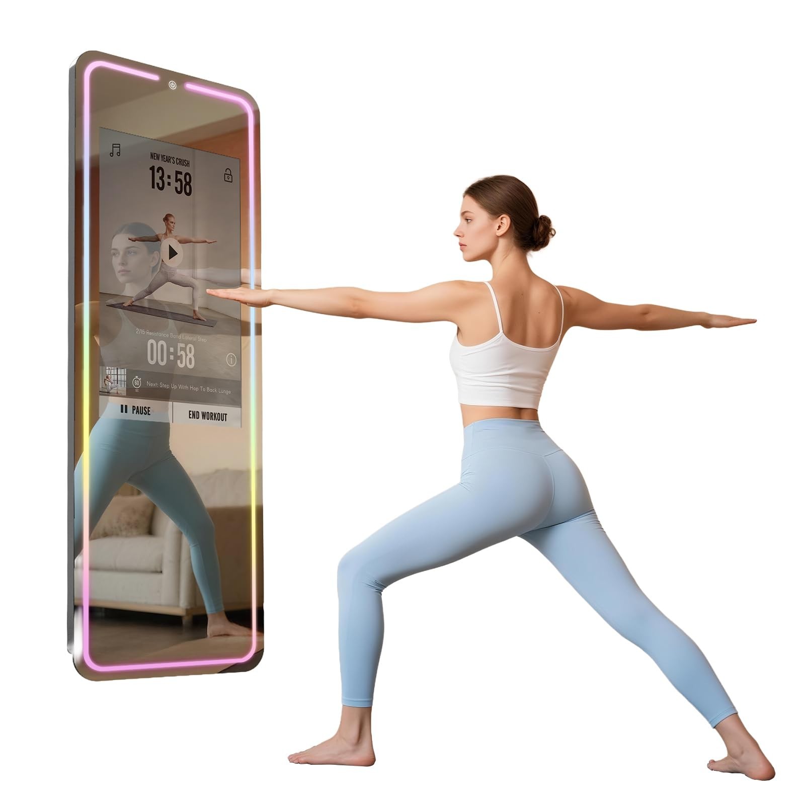 63inch Smart Gym Mirror for Home Workout | 32" HD Touch-Screen Andriod OS