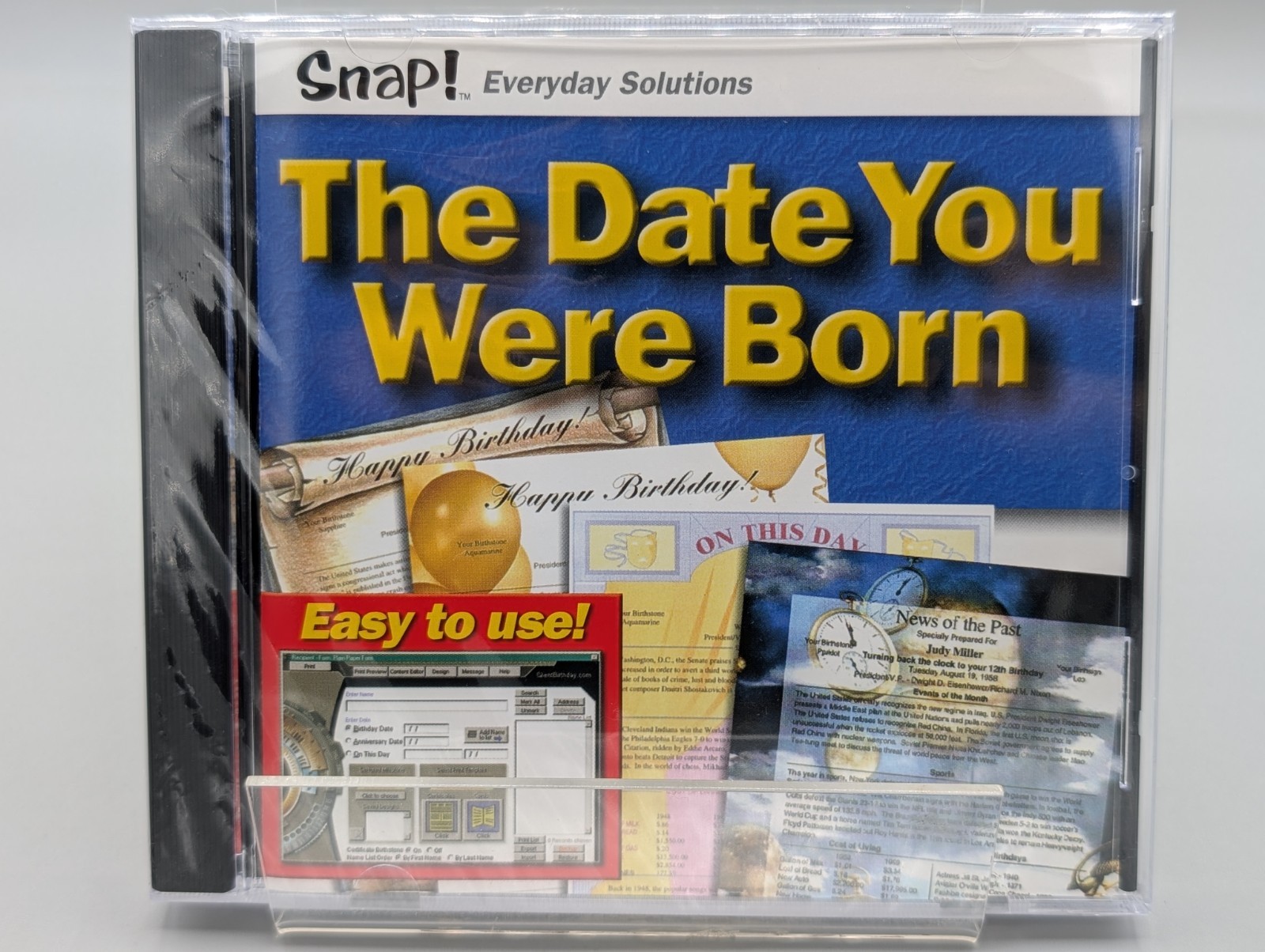 Snap – The Date You Were Born, 1998, Trivia Software CD, Software, New