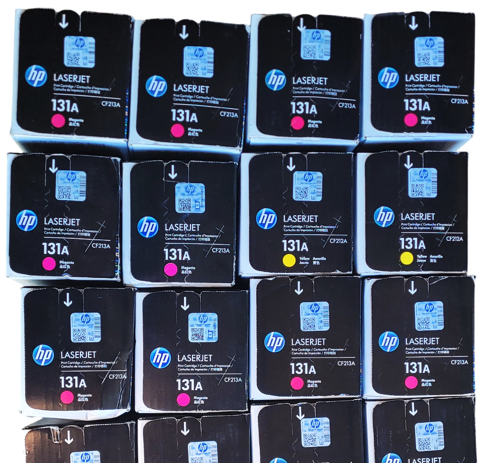 HP LaserJet 131A CF212A CF213A Magenta Yellow Toner Cartridge Lot of 24 See Desc