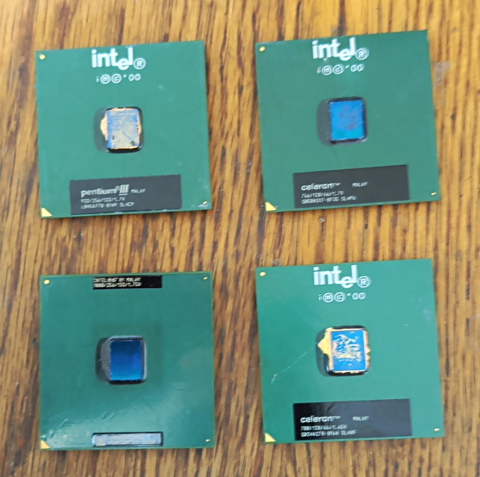 Intel Pentium III & Celeron Socket 370 Single-Core CPU Processor Lot of 4