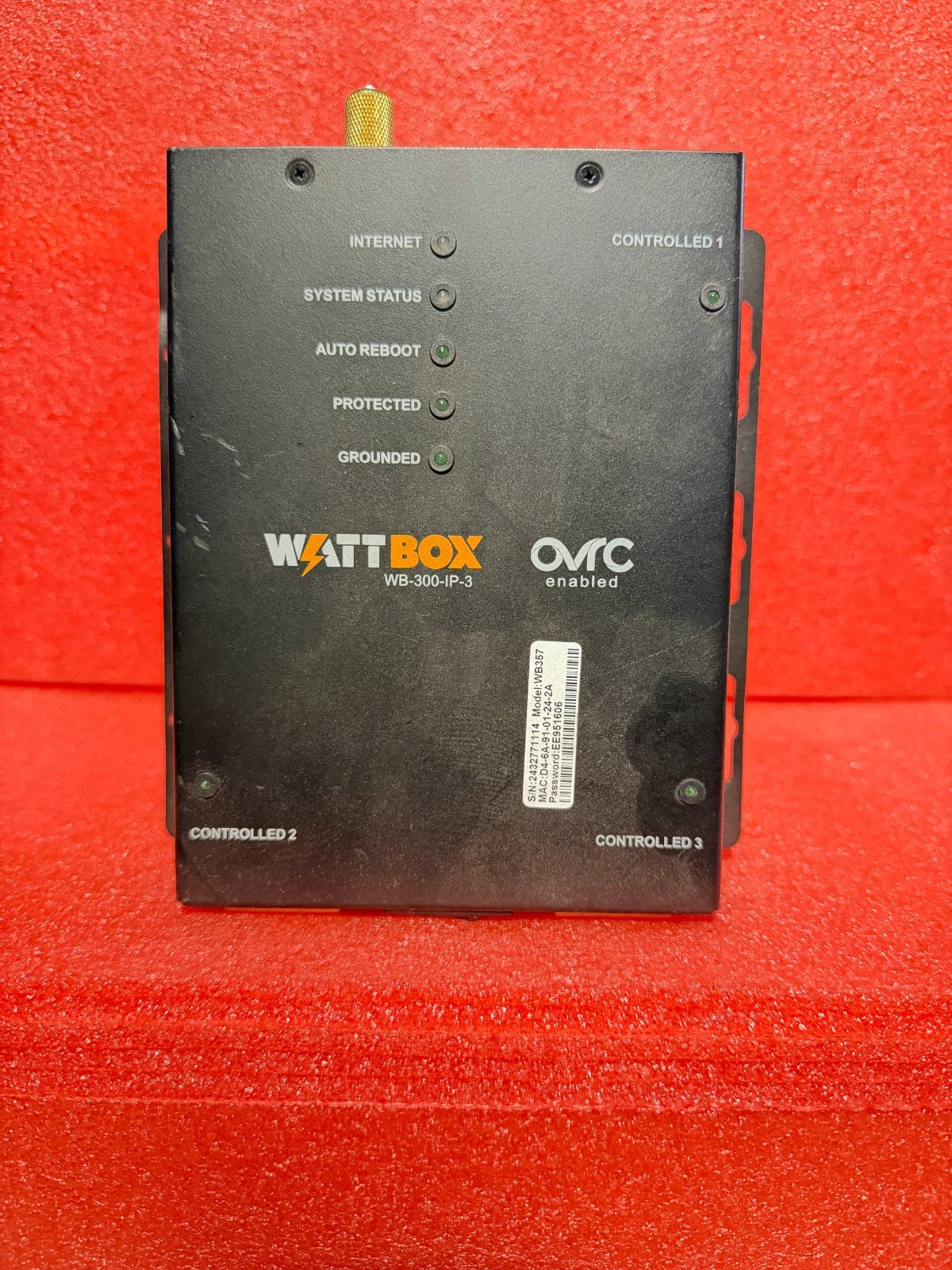 WattBox WB-300-IP-3 OVRC Enabled PDU 3-Outlet Auto Reboot UPS Link