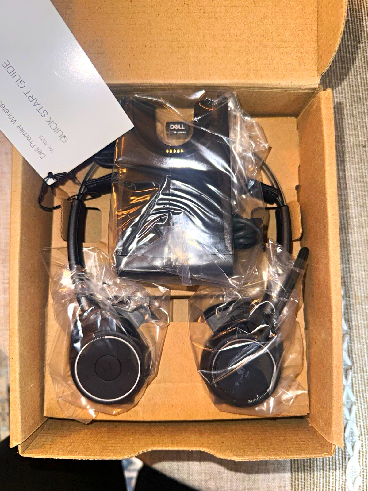 Dell WL7022 Premier Wireless ANC Over-Ear Headset w/ Boom Mic, Black