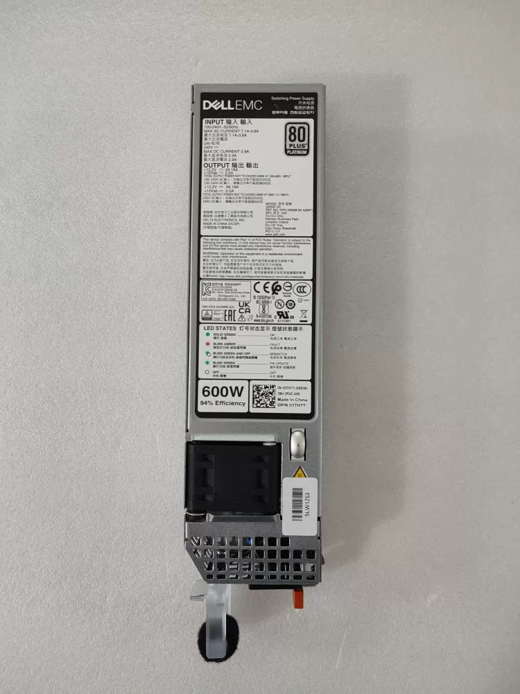 Dell Server 15th Generation 600W Power Supply for R350 Y20HJ 3THTT