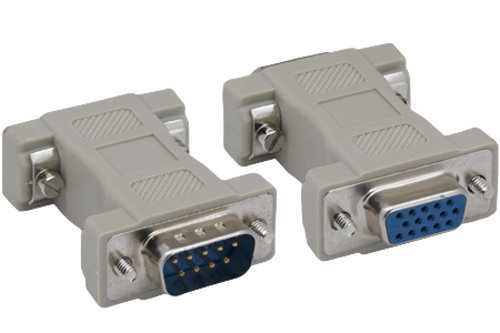 DB9 9 Pin to HD15 HDD15 15 Pin Molded CGA / VGA Male Female M/F Adapter RS232