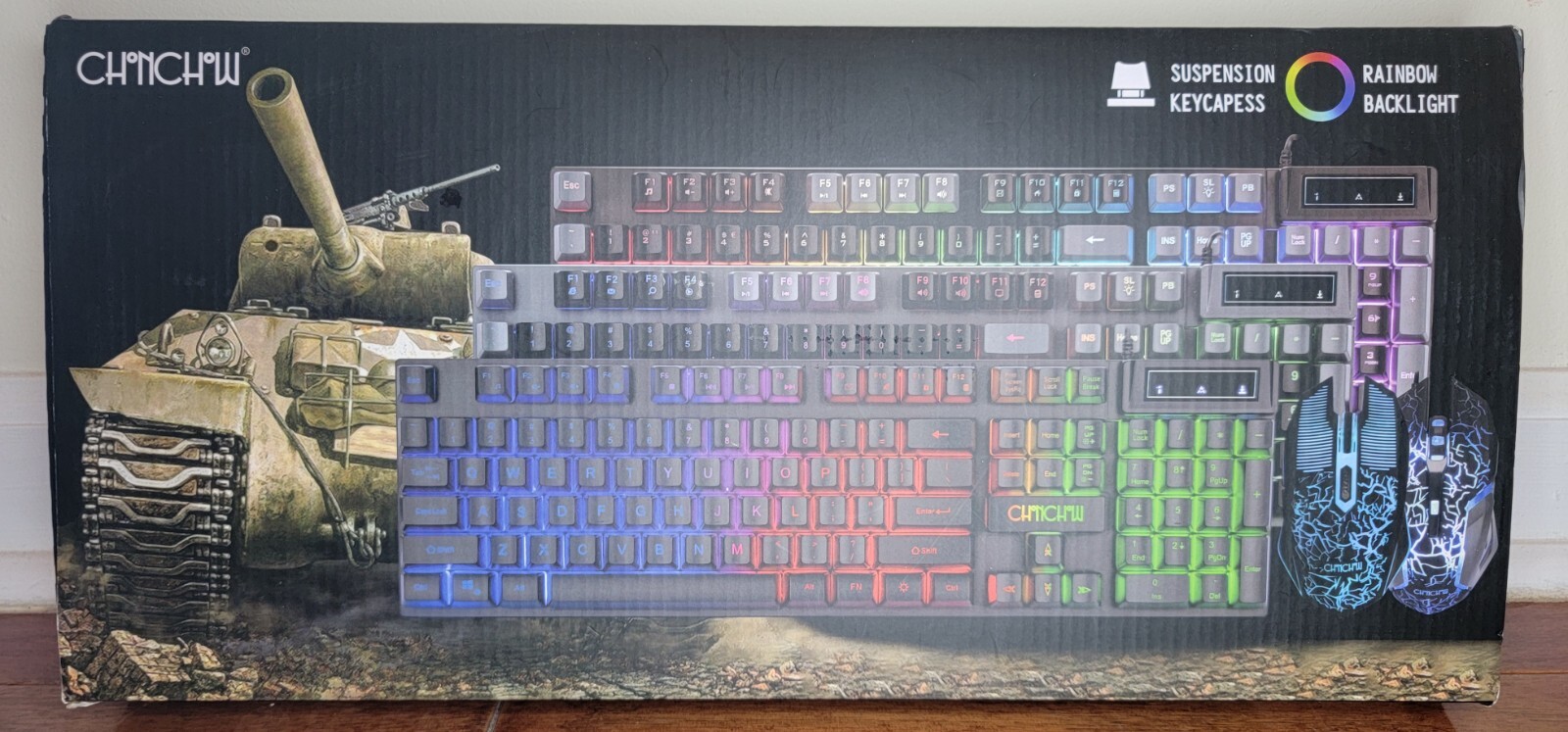 Chonchow Mechanical Gaming Keyboard Model 1910 Backlit w/ Mouse