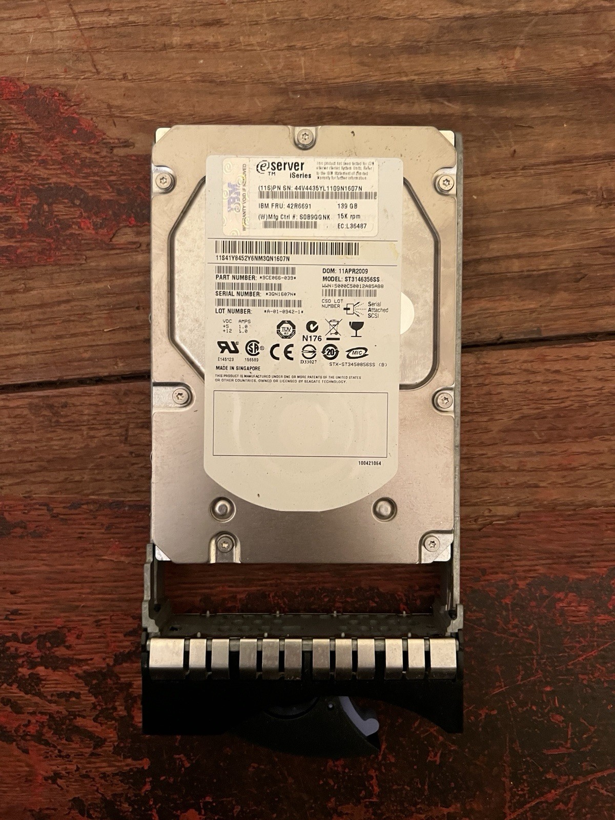 ST3146356SS Lot Of TWO IBM 42R6691 450GB Internal 15000RPM 3.5"  HDD 