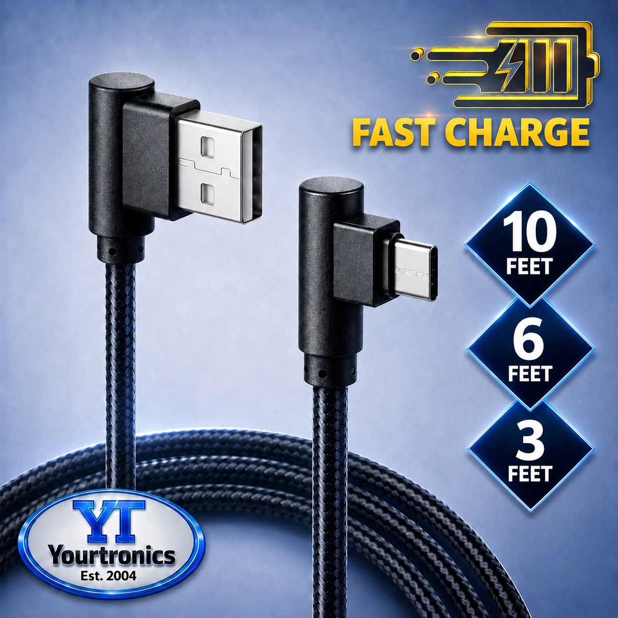 90 Degree Right Angle USB-C Cable Charger Cord For Galaxy S24 S23 S22 S21 Ultra