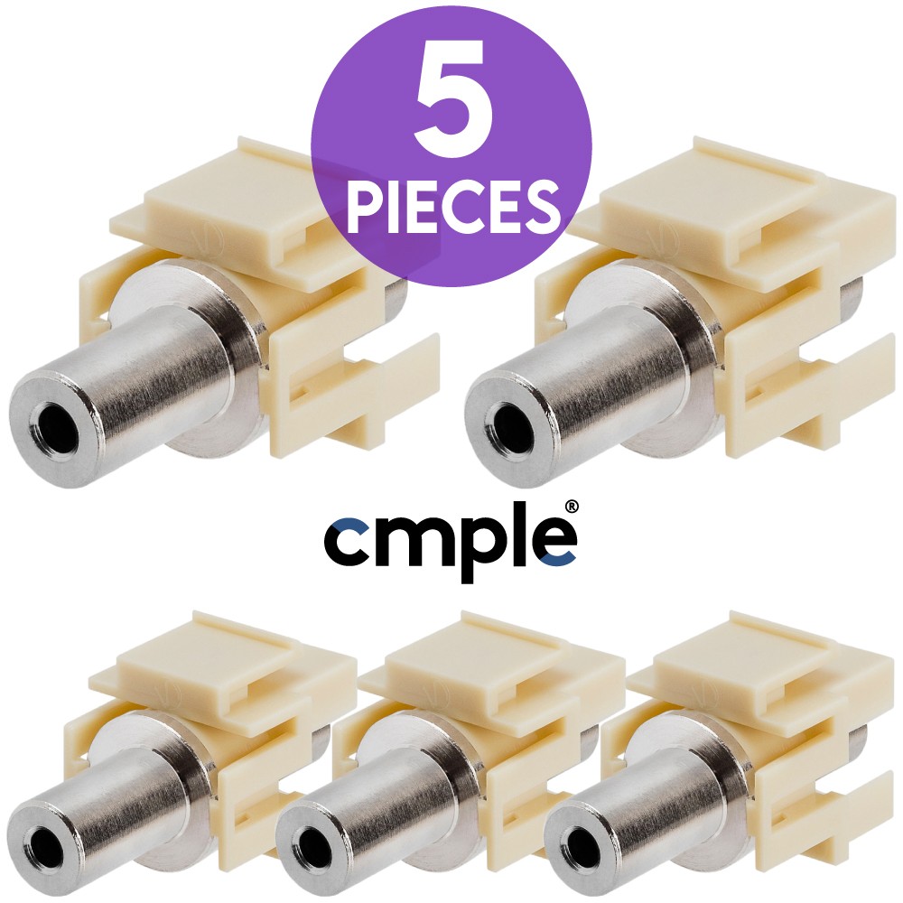 3.5mm Keystone Jack Female 1/8" Stereo Audio Coupler AUX Cable Coupler F to F