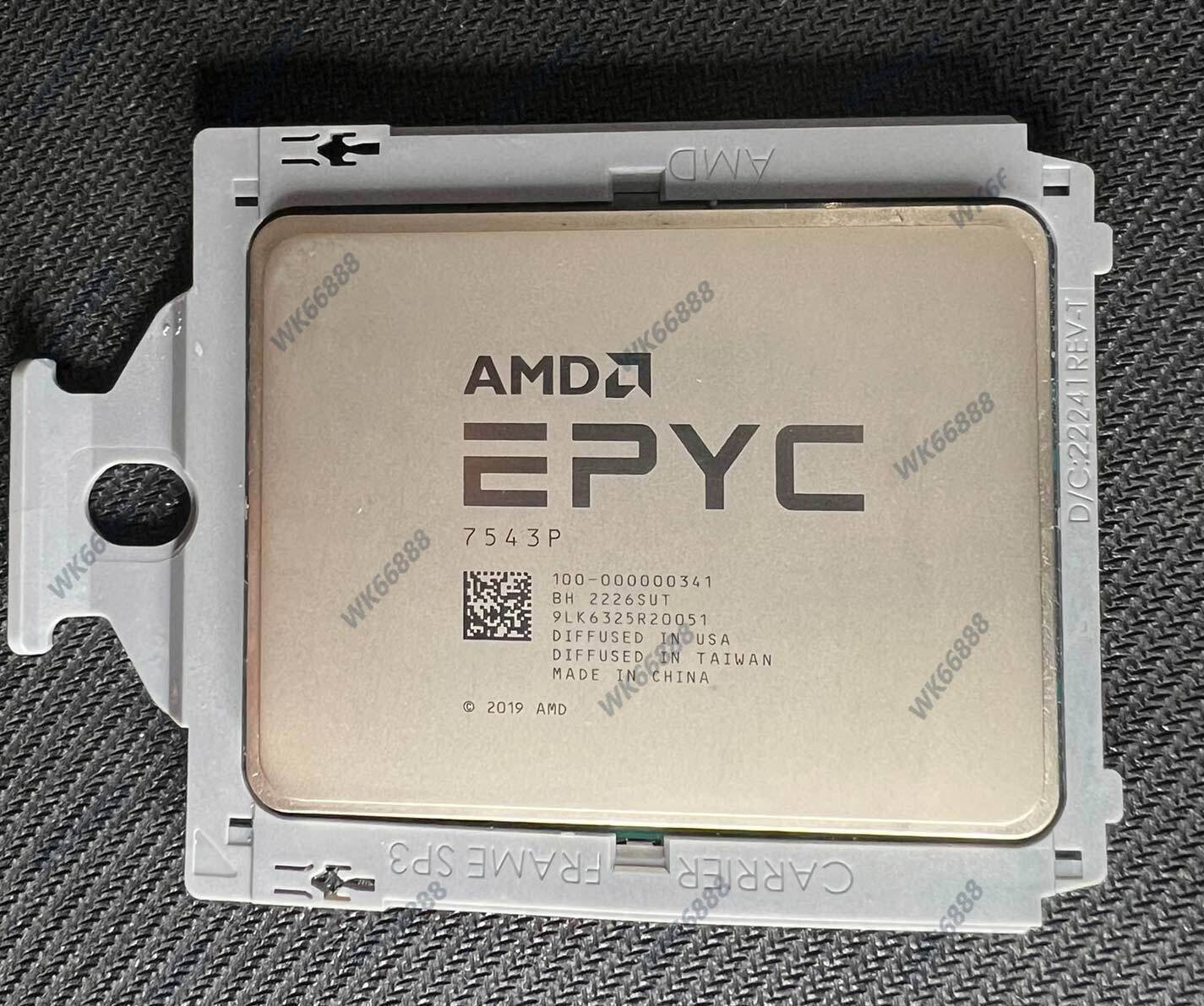 AMD EPYC 7543P 32 core 64 threads 2.8GHz to 3.7GHz 225W CPU processor (unlocked)
