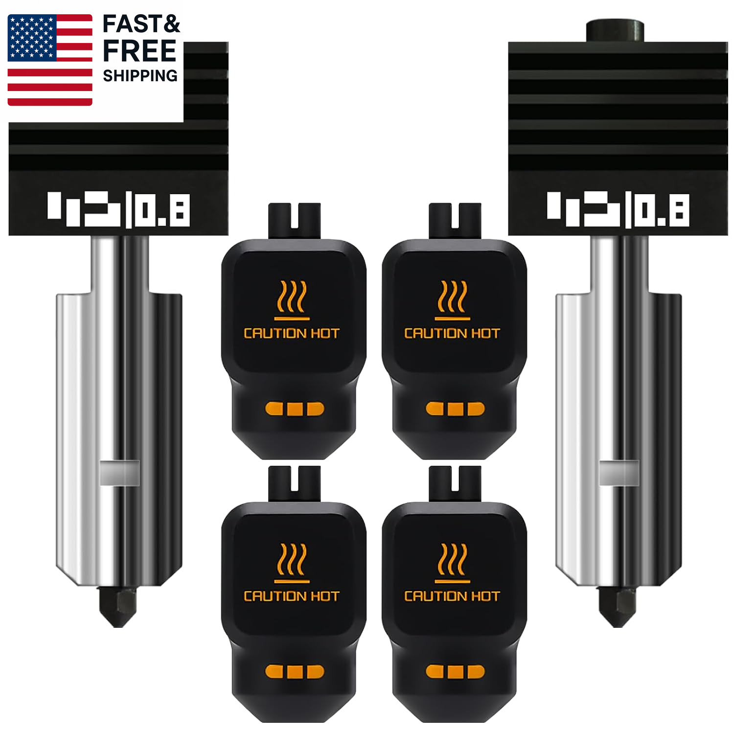 2PK 0.8Mm Ultra-High-Speed Printing Hotend for Bambu Lab P2S/X2D/H2D/H2C/H2S/A1