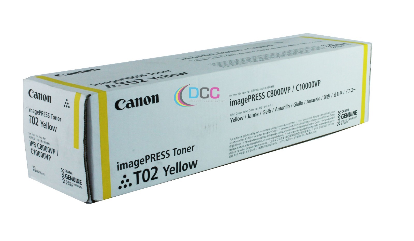 Genuine Canon T02 Yellow Toner Cartridge 8532B001AA - ImagePress C8000 / 10000VP