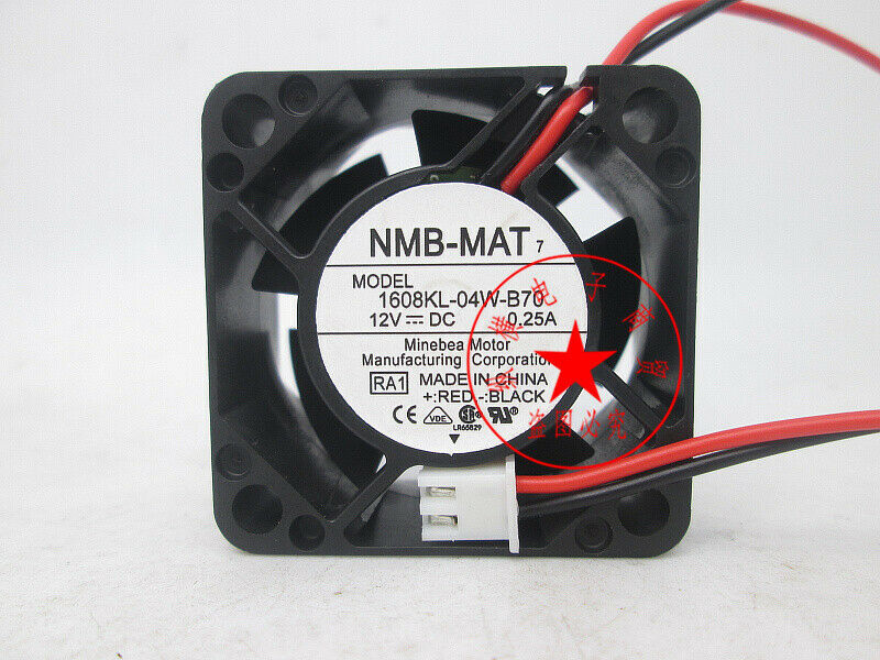 NMB-MAT 4020 12V 0.25A 1608KL-04W-B70 4CM 2-wire cooling fan