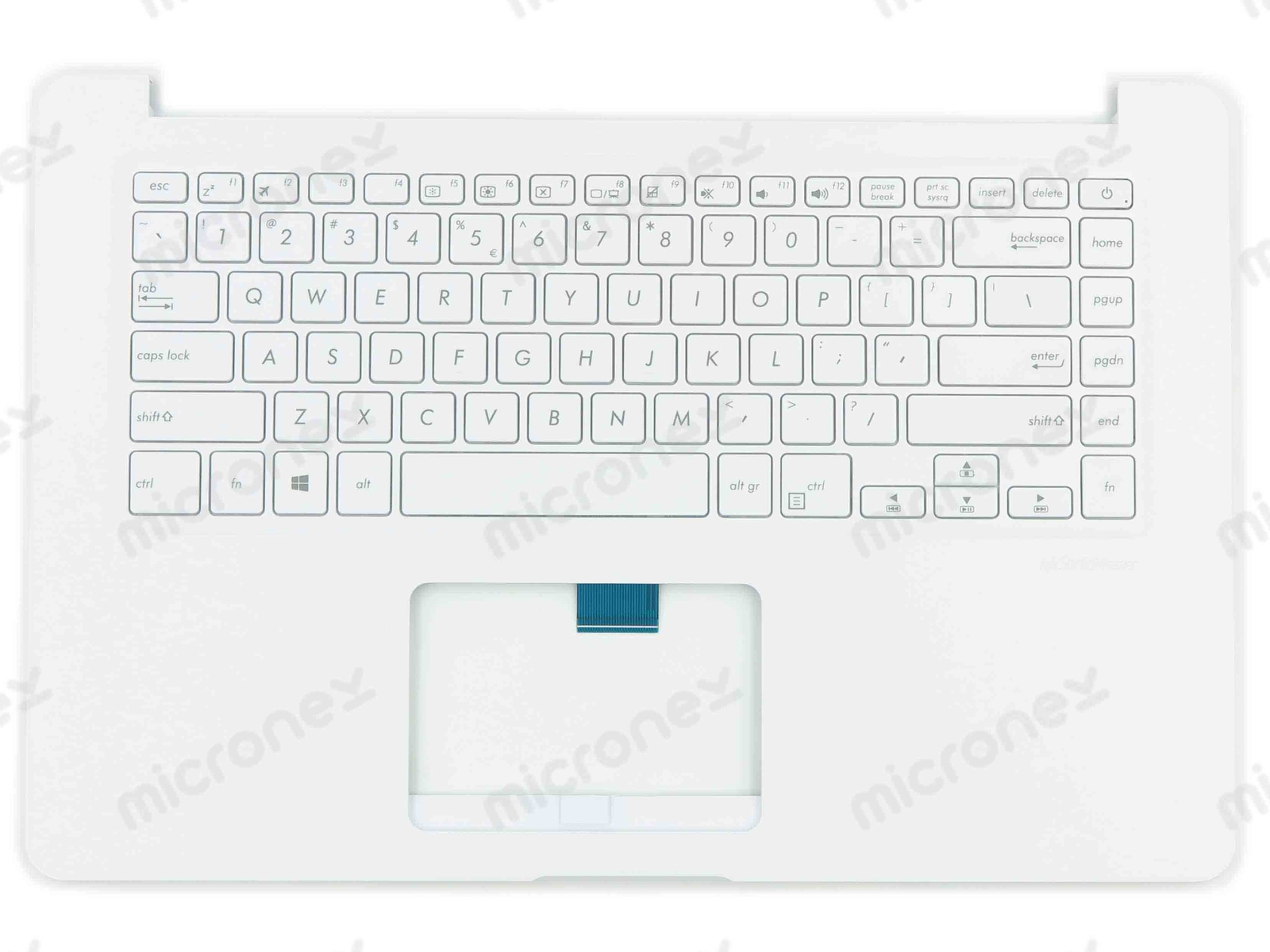 FOR Asus VivoBook 15 X510UAO X510UAR Palmrest Keyboard US-International white