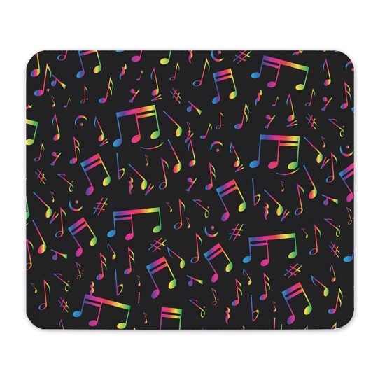 CafePress Rainbow Musical Notes Mousepad  (83377365)