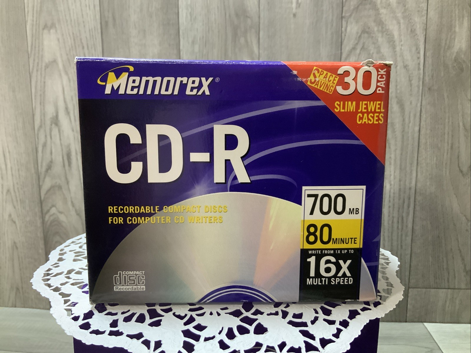 Memorex 30 pack (21) CD-R Recordable CD Disks Slim Jewel Cases 700MB 16x 80min
