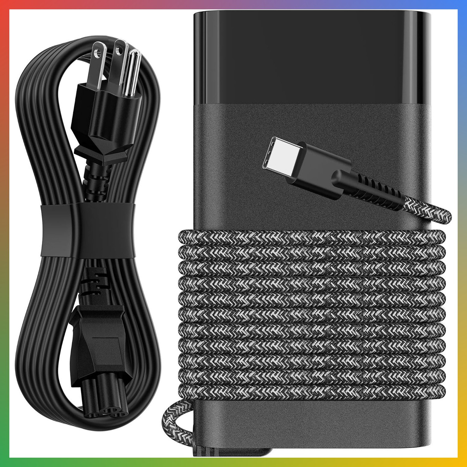65W Slim USB C Laptop Charger Compatible with HP Spectre, Envy, Elitebook x360,