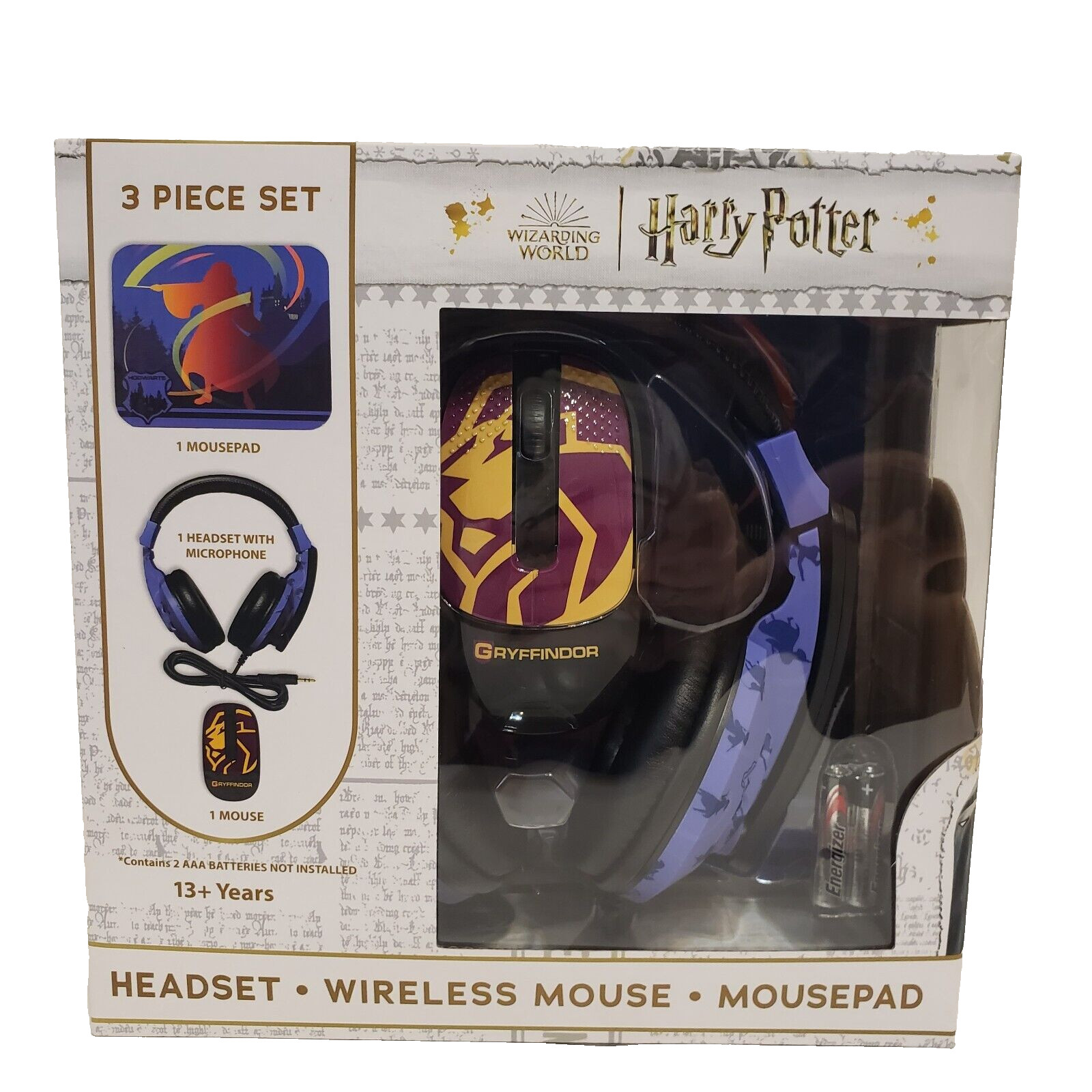 Harry Potter Headsets with Microphone, Wireless Mouse And mouse pad Tech Bundle