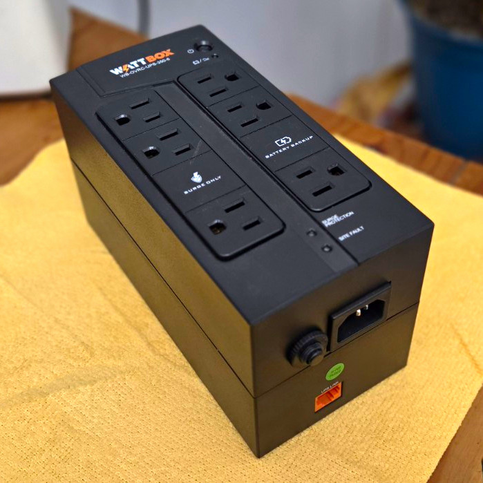 WattBox WB-OVRC-UPS-350-6 350VA/210W Desktop UPS 6 Outlet Surge Black