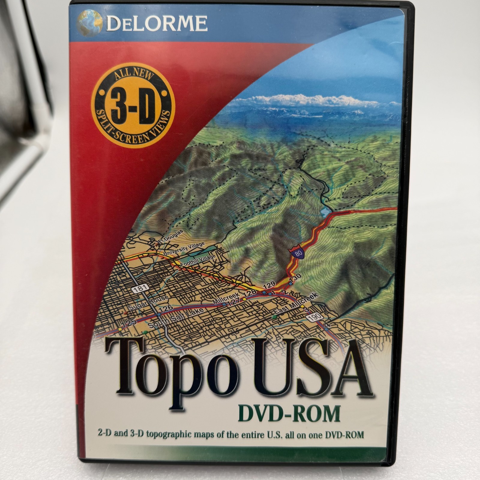 DeLorme Topo USA Version 4.0 DVD ROM 2D 3D Topographic Maps Software Vintage